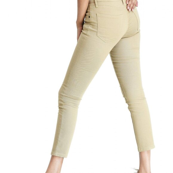 Women's Mid-Waist Cotton Stretch Pant - BEIGE SZ 8,10,12,14 NWT - Picture 4 of 5